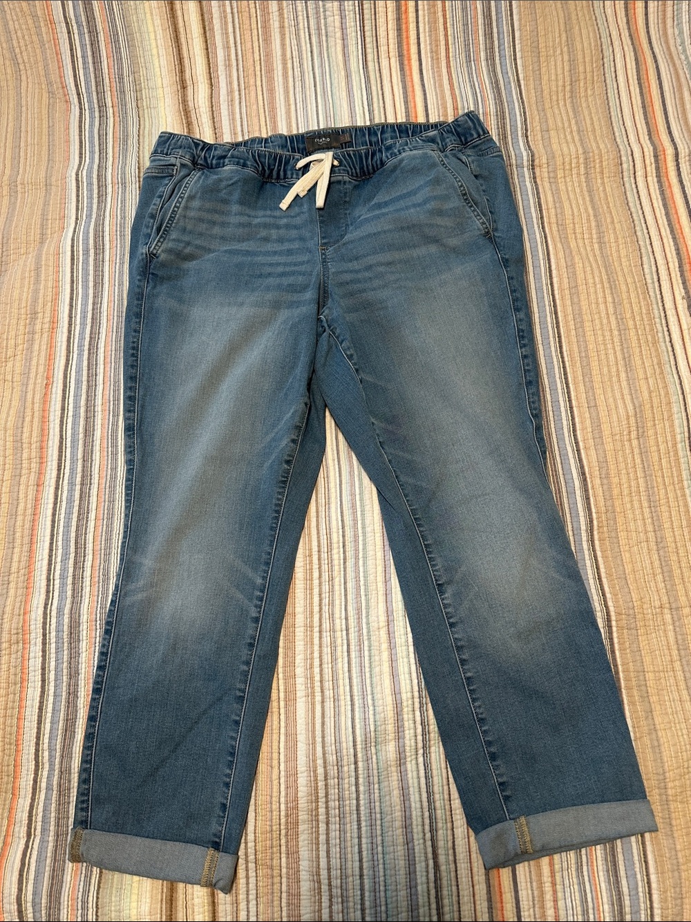torrid Relaxed Fit elastic drawstring Denim jeans- Blue